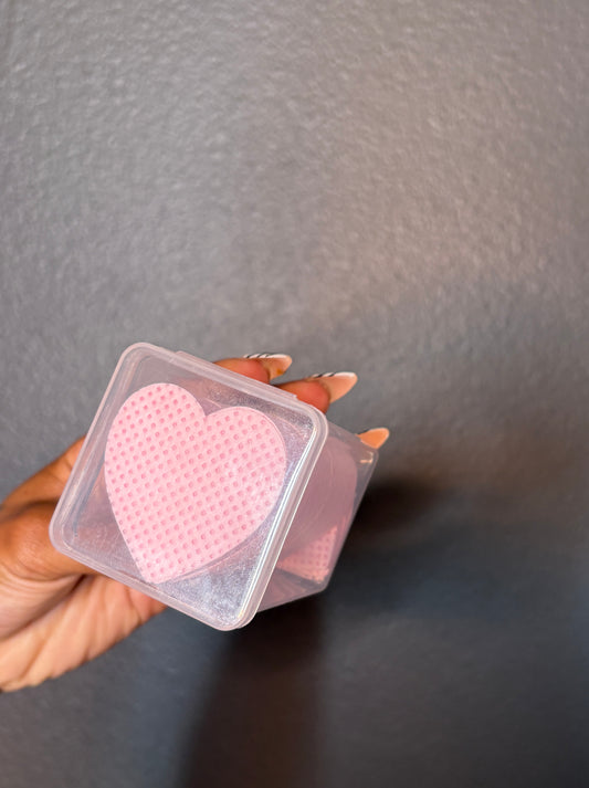 Heart shaped glue wipes